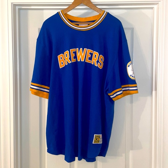 Mitchell & Ness Other - Mitchell & Ness Milwaukee Brewers Throwback Jersey